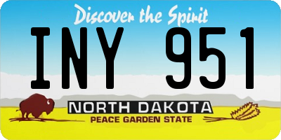ND license plate INY951