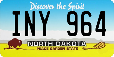 ND license plate INY964