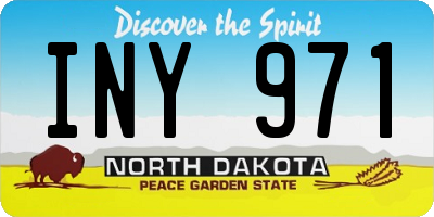 ND license plate INY971