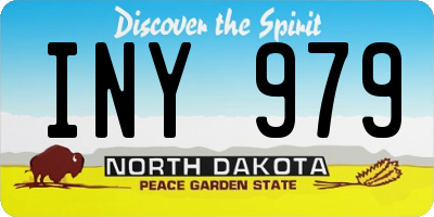 ND license plate INY979