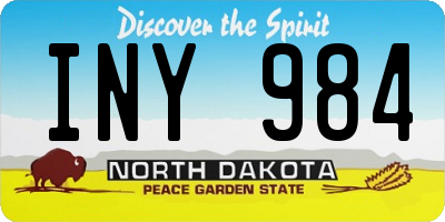 ND license plate INY984