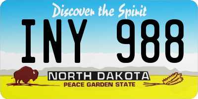 ND license plate INY988