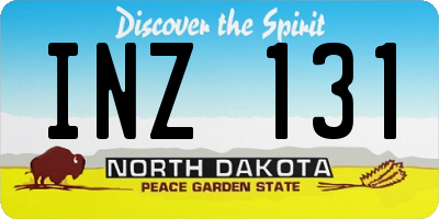 ND license plate INZ131