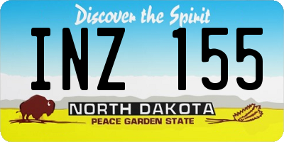 ND license plate INZ155
