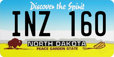 ND license plate INZ160