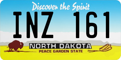 ND license plate INZ161