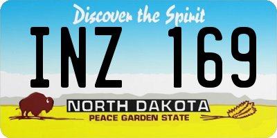 ND license plate INZ169