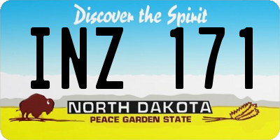 ND license plate INZ171