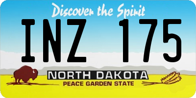 ND license plate INZ175