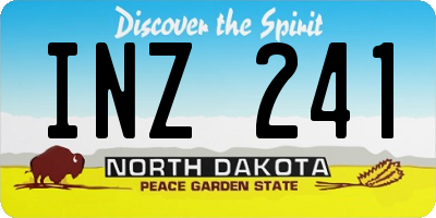 ND license plate INZ241