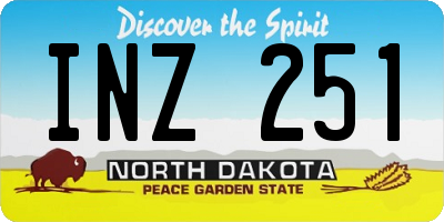 ND license plate INZ251