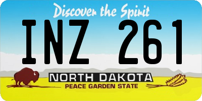 ND license plate INZ261