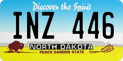 ND license plate INZ446
