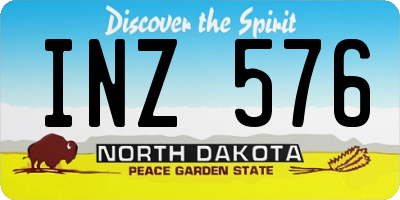 ND license plate INZ576