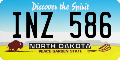ND license plate INZ586