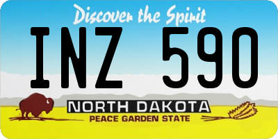 ND license plate INZ590