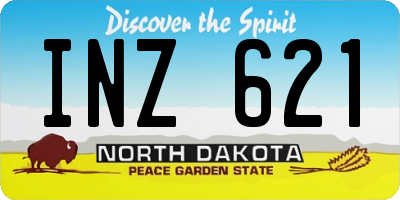 ND license plate INZ621
