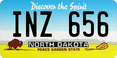 ND license plate INZ656
