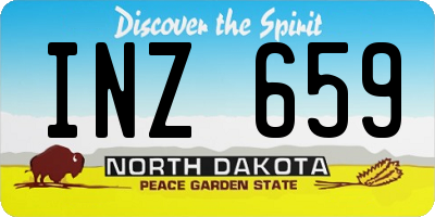 ND license plate INZ659