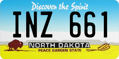 ND license plate INZ661