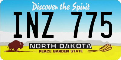 ND license plate INZ775
