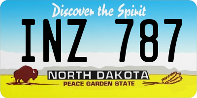 ND license plate INZ787