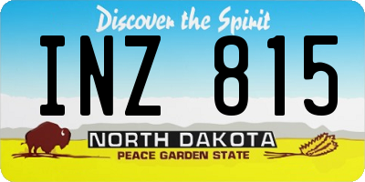ND license plate INZ815