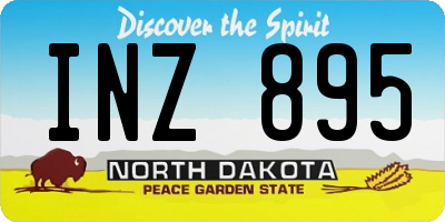 ND license plate INZ895