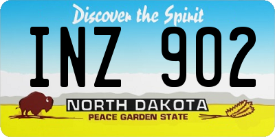 ND license plate INZ902