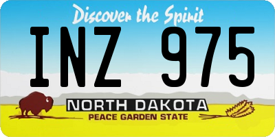 ND license plate INZ975
