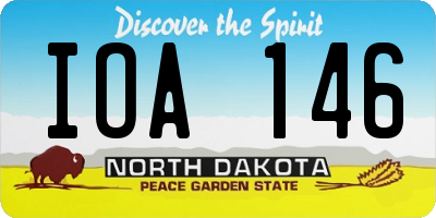 ND license plate IOA146