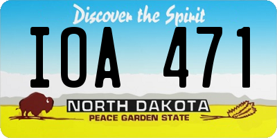 ND license plate IOA471