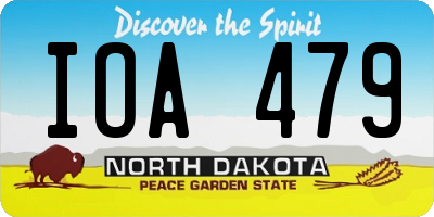 ND license plate IOA479