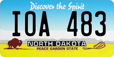 ND license plate IOA483