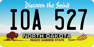 ND license plate IOA527