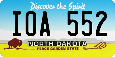 ND license plate IOA552