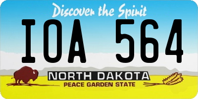 ND license plate IOA564