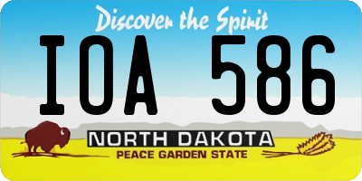 ND license plate IOA586