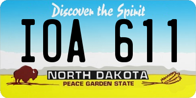ND license plate IOA611
