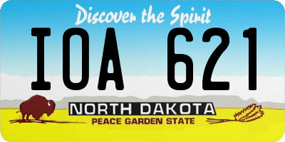 ND license plate IOA621