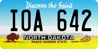 ND license plate IOA642