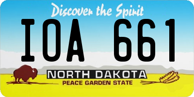 ND license plate IOA661
