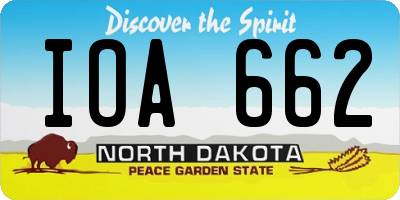 ND license plate IOA662