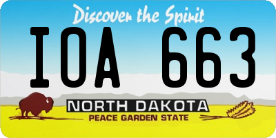 ND license plate IOA663