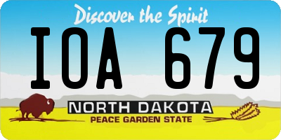 ND license plate IOA679