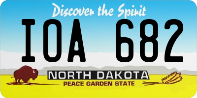 ND license plate IOA682