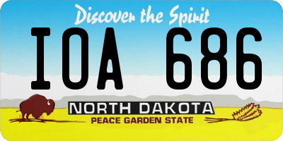 ND license plate IOA686