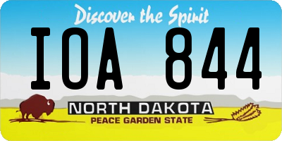 ND license plate IOA844