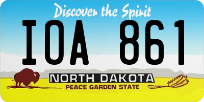 ND license plate IOA861