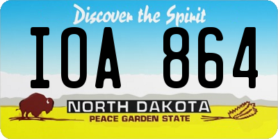 ND license plate IOA864